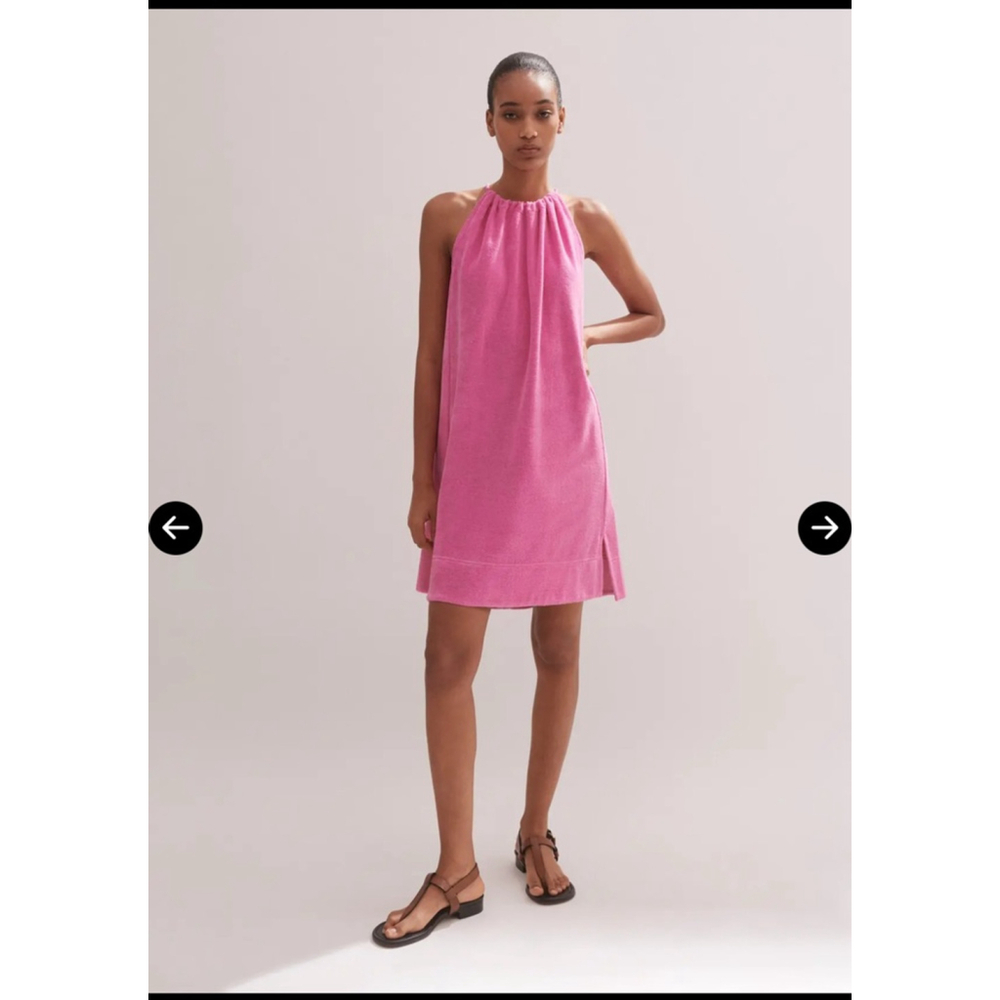 Women's ME+EM Pink Terry Halter Mini Dress Size 2